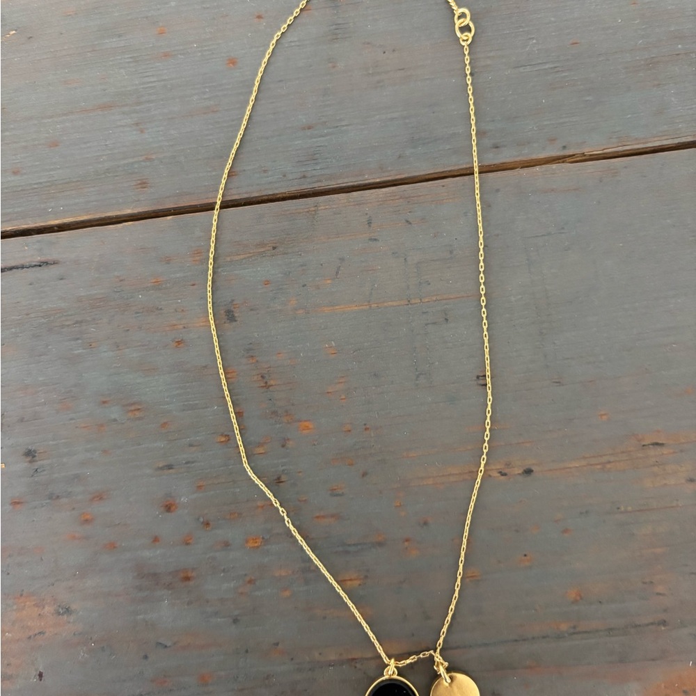 Madewell Gold Double Pendant Necklace